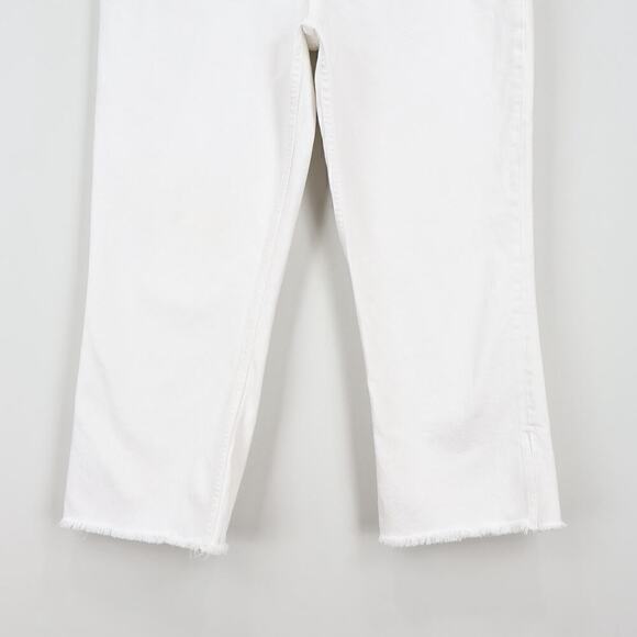 Abercrombie & Fitch Ultra High Rise Split Hem Kick Flare White Size 32 - Picture 5 of 7